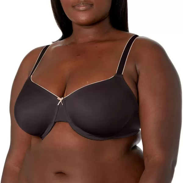 Bali Passion For Comfort Underwire Bra with FullCoverage Light Lift Back Smoothing Shapewear Bra for Everyday WearBlackNude