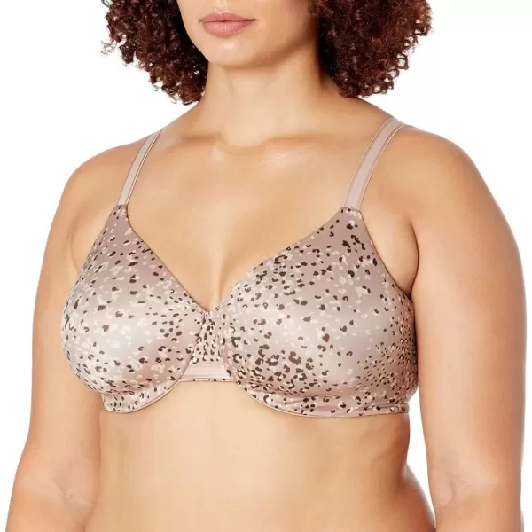 Bali Womens One Smooth U Underwire Bra Smoothing Fullcoverage Bra Retired ColorsEvening Blush Animal Print