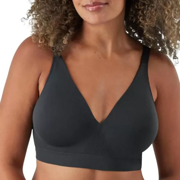 Bali Womens Wireless Bra Comfort Revolution Modern Seamless Bra Flextofit Wirefree BraBlack