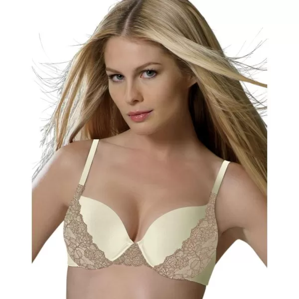 Wonderbra Womens The Wonder of Gel Satin PushUp Bra 7234Whisper White