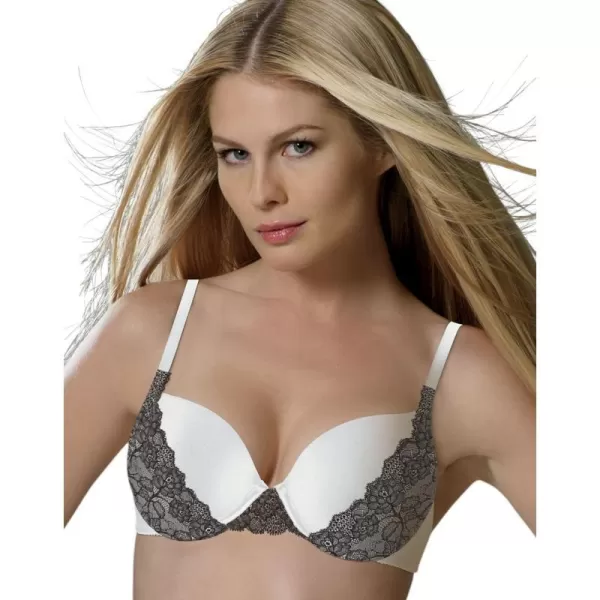 Wonderbra Womens The Wonder of Gel Satin PushUp Bra 7234White Lace