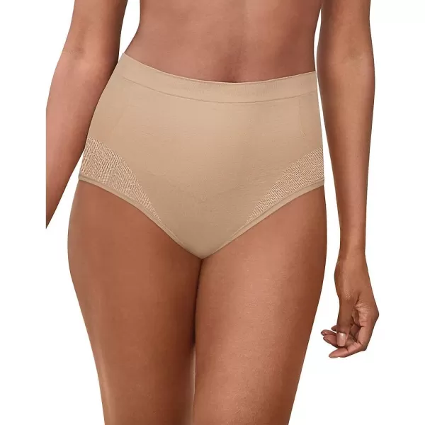 Bali Womens Comfort Revolution Firm Control Shapewear Brief Fajas Cool Comfort 2Pack DF0048Light Beige