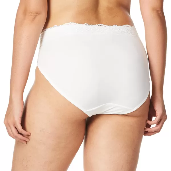 Bali Womens HiCut Panties HighWaisted Smoothing Panty HighCut Brief UnderwearWhite