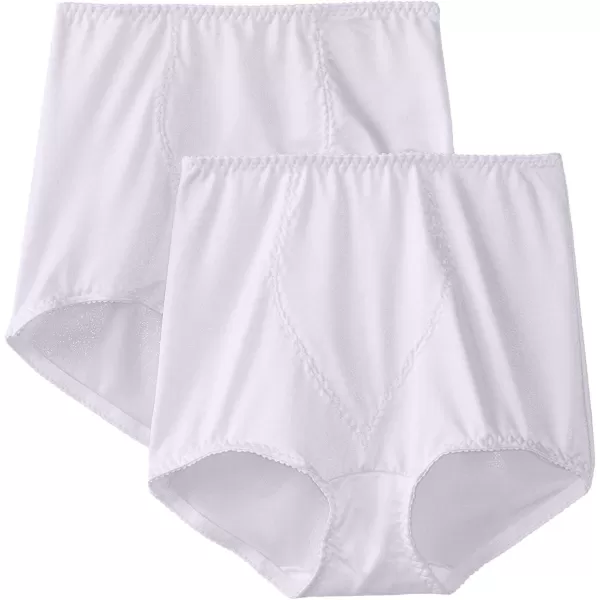 Bali Womens Light Control Tummy Panel Shapewear Brief Fajas 2Pack DFX70JWhiteWhite Deluster