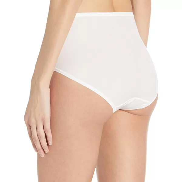 Bali Womens One Smooth U Comfort Indulgence Satin with Lace Hipster PantyWhite