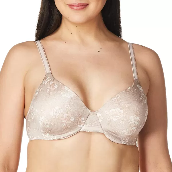 Bali Womens One Smooth U Underwire Bra Smoothing amp Concealing FullCoverage Bra Df3w11Magnolia Mesh Print