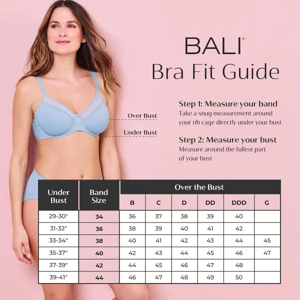 Bali Womens One Smooth U Underwire Bra Smoothing amp Concealing FullCoverage Bra Df3w11Quartz Purple