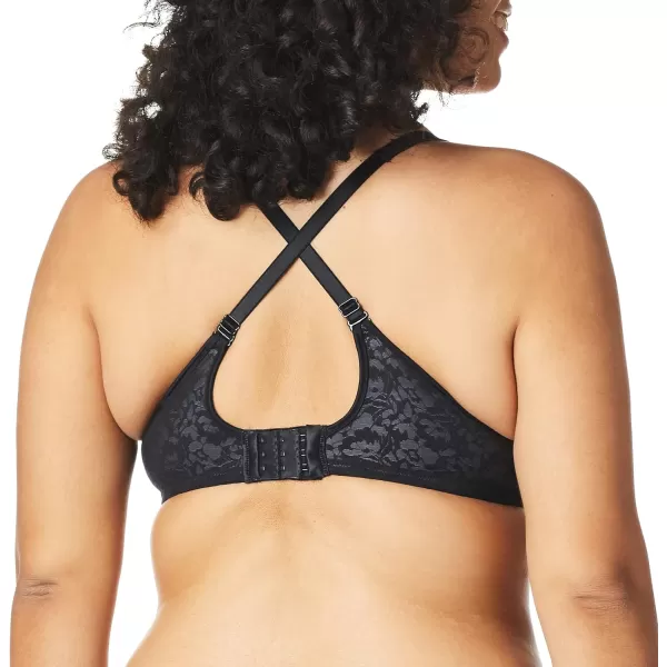 Bali Womens Passion for Comfort Back Smoothing Underwire Bra DF3382BlackExcalibur Lace