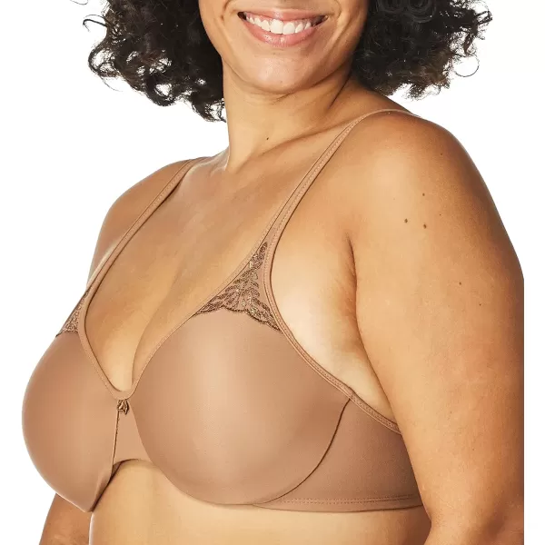 Bali Womens Passion for Comfort Minimizer Bra Fullcoverage Underwire Bra Seamless CupsCinnamon Butter