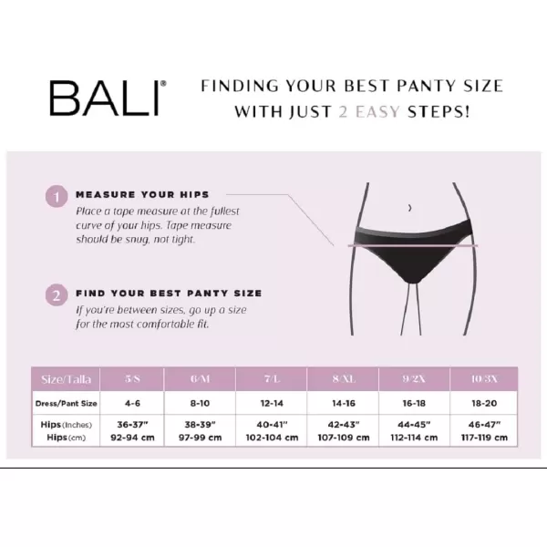 Bali Womens Seamless Panties Smoothing Brief Underwear FullCoverage Stretch Microfiber BriefsNude Pointelle