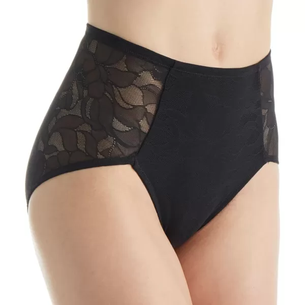 Bali Womens Shapewear Firm Control Ultra Light Lace Brief Fajas DF6554Black