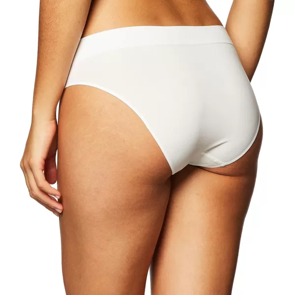 DKNY Womens Seamless Litewear Bikini PantyPoplin White