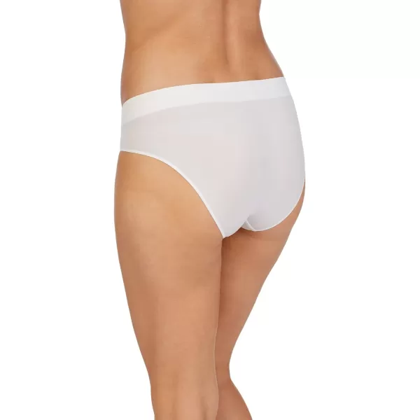 DKNY Womens Seamless Litewear Bikini PantyPoplin White