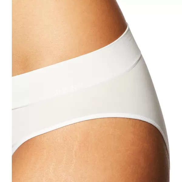 DKNY Womens Seamless Litewear Bikini PantyPoplin White