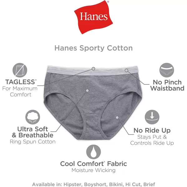 Hanes Womens Panties Pack Soft Cotton Hipsters Underwear 6Pack Colors May VaryFashion Color Mix