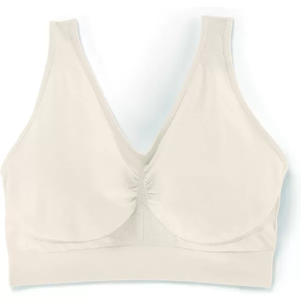 JUST MY SIZE Womens Pure Comfort Light Support Pullover Wireless TShirt Bra with MoistureWickingNude