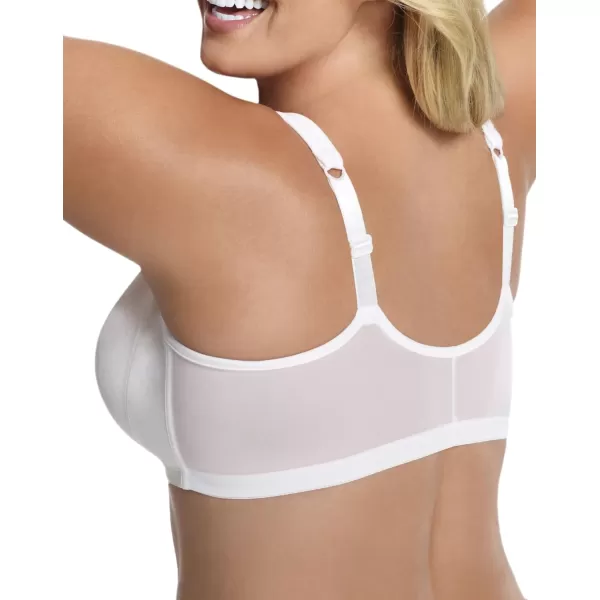 Just My Size Womens Super Sleek FrontClose Wirefree Bra MJ1217White