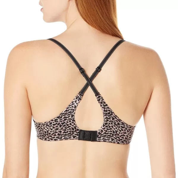 Maidenform Comfort Devotion Demi TShirt Bra Velvety FullCoverage Bra Comfortable Bra with Convertible Straps for EverydayMini Zippy Animal  Iced MochaBlack