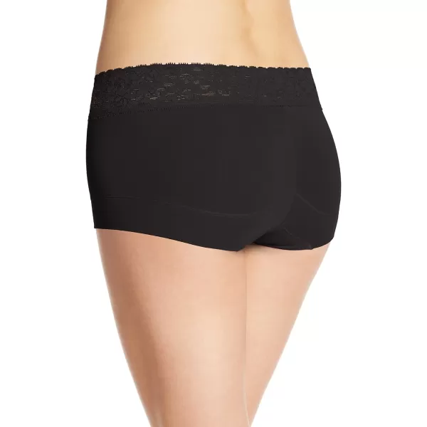 Maidenform womens Dream Cotton With Lace BoyshortBlack