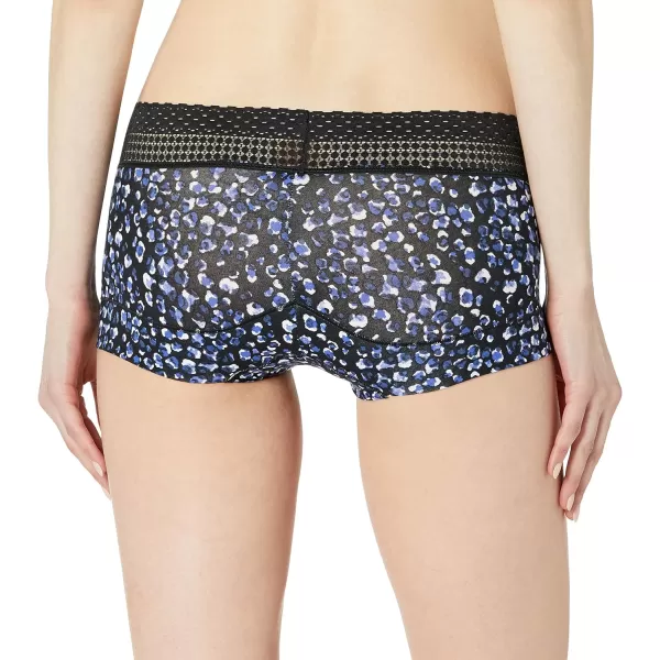 Maidenform womens Dream Cotton With Lace BoyshortBlack Eclipse Cat Print