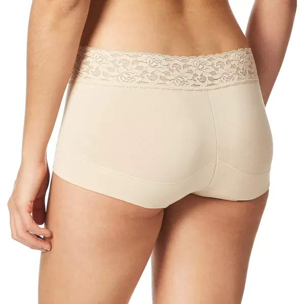 Maidenform womens Dream Cotton With Lace BoyshortLatte Lift