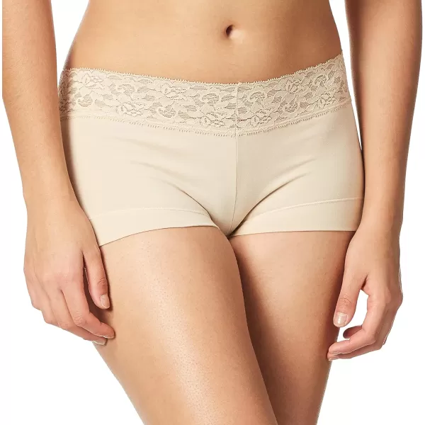 Maidenform womens Dream Cotton With Lace BoyshortLatte Lift