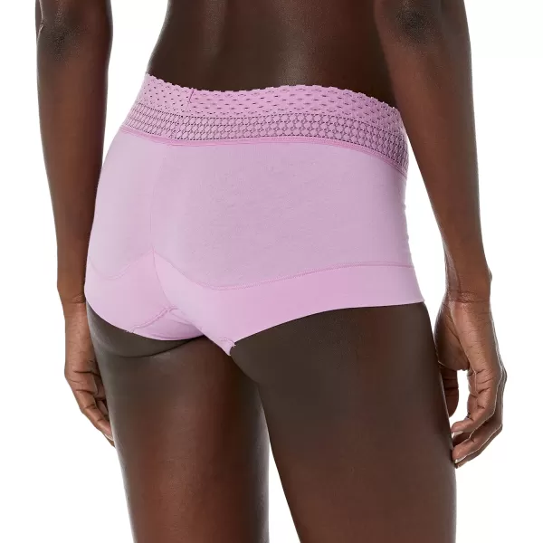 Maidenform womens Dream Cotton With Lace BoyshortLilac Petal