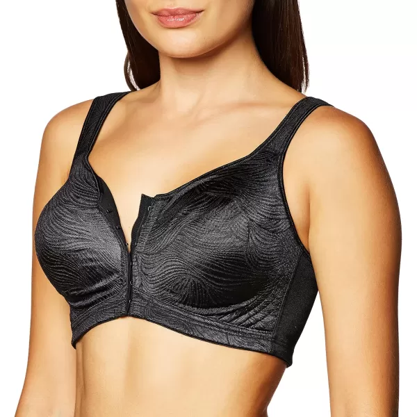 Playtex Womens 18 Hour Front Close Wirefree Back Support Posture Full Coverage Bra USE525Black