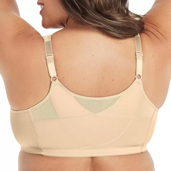 Playtex Womens 18 Hour Front Close Wirefree Back Support Posture Full Coverage Bra USE525Light Beige