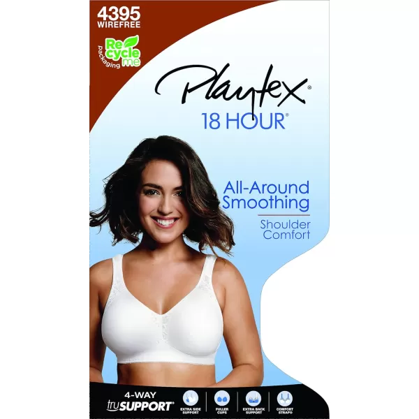 Playtex Womens 18 Hour Seamless ComfortFlex WireFree Bra US4395Light Beige