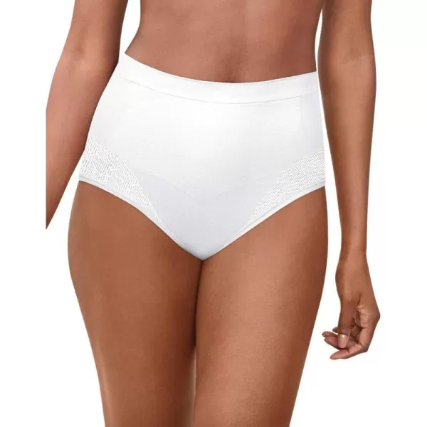 Bali Womens Comfort Revolution Firm Control Shapewear Brief Fajas Cool Comfort 2Pack DF0048White Garment