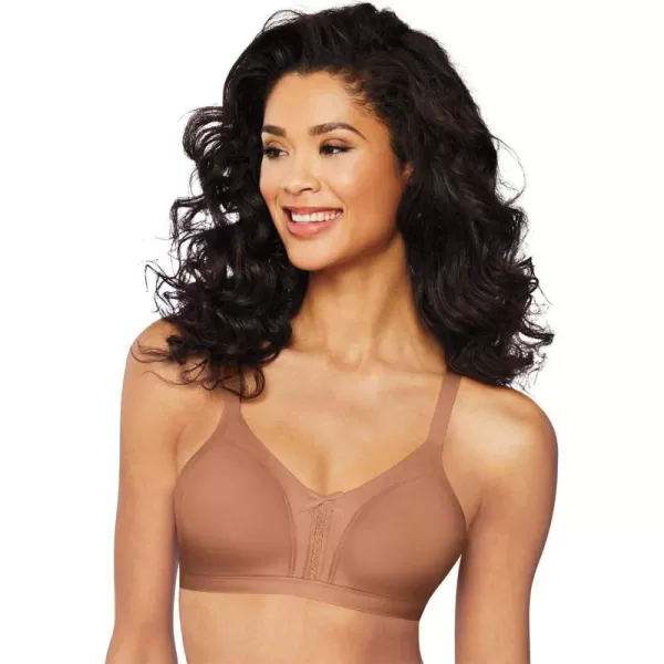 Bali Womens Double Support Wireless Soft Touch with Cool Comfort Bra DF0044Cinnamon Butter