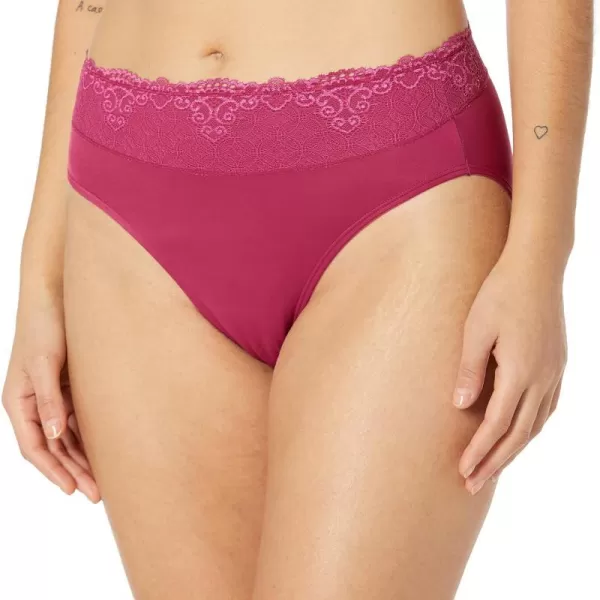 Bali Womens HiCut Panties HighWaisted Smoothing Panty HighCut Brief UnderwearDeep Cerise