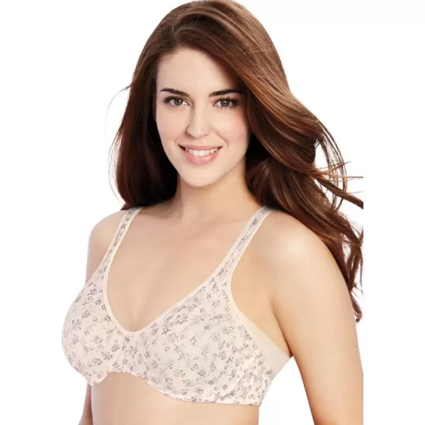 Bali Womens One Smooth U Minimizer Underwire Bra DF1005Amethyst Quartz Floral Print