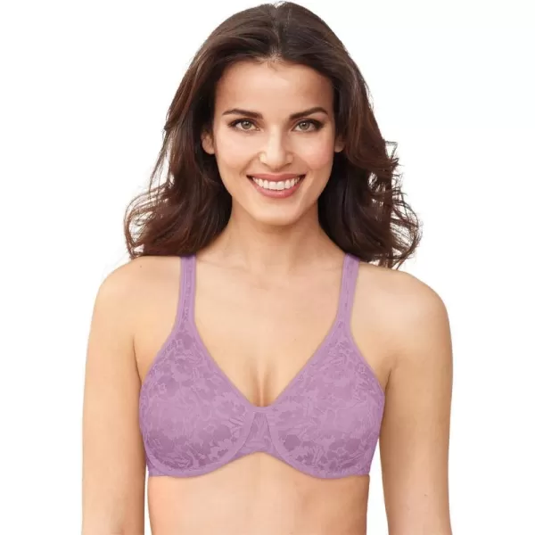 Bali Womens Passion for Comfort Back Smoothing Underwire Bra DF3382Greenhouse Lavendar Lace