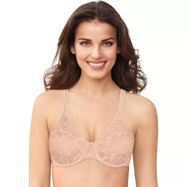 Bali Womens Passion for Comfort Back Smoothing Underwire Bra DF3382Paris Nude Lace