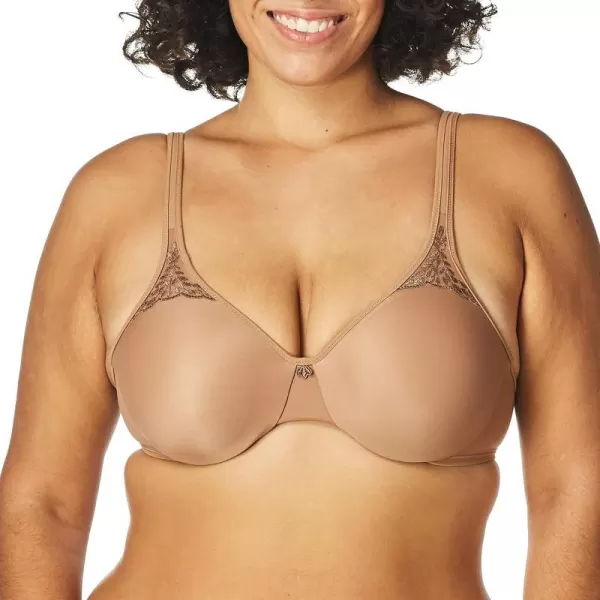 Bali Womens Passion for Comfort Minimizer Bra Fullcoverage Underwire Bra Seamless CupsCinnamon Butter