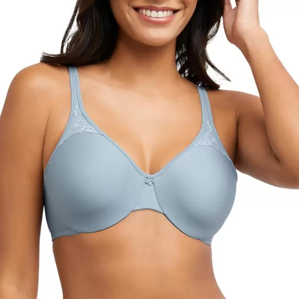 Bali Womens Passion for Comfort Minimizer Bra Fullcoverage Underwire Bra Seamless CupsSoft Bluegrey