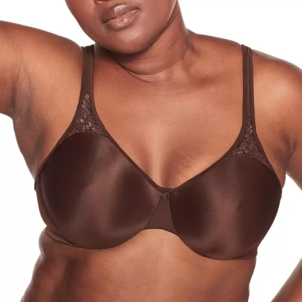 Bali Womens Passion for Comfort Minimizer Bra Fullcoverage Underwire Bra Seamless CupsWarm Cocoa Brown