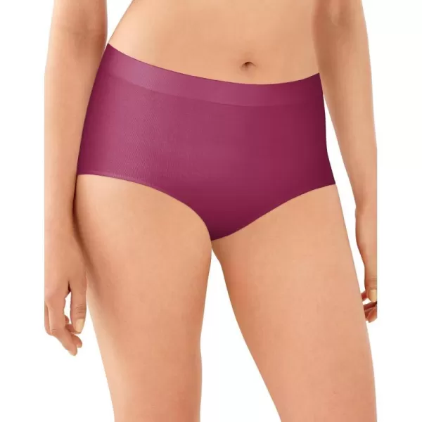 Bali Womens Seamless Panties Smoothing Brief Underwear FullCoverage Stretch Microfiber BriefsNew Signature Berry