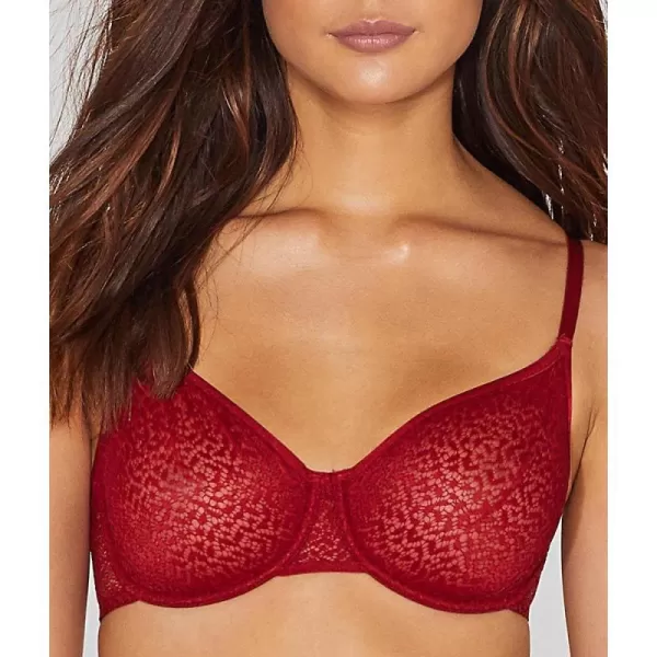 DKNY Womens Modern Lace Unlined Demi BraGarnet