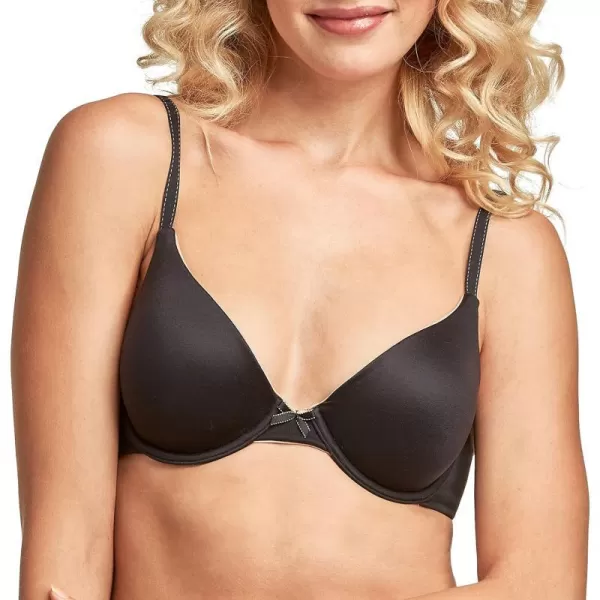 Maidenform Comfort Devotion Demi TShirt Bra Velvety FullCoverage Bra Comfortable Bra with Convertible Straps for EverydayBlack WBody Beige Lining