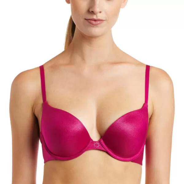 Maidenform Womens Custom Lift Tailored Satin Demi BraFuchsia Crush Sparkle