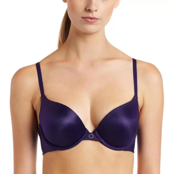 Maidenform Womens Custom Lift Tailored Satin Demi BraMidnight Violet Sparkle