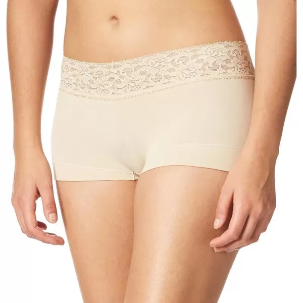 Maidenform womens Dream Cotton With Lace BoyshortLatte Lift