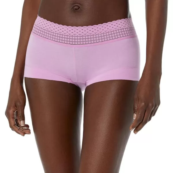 Maidenform womens Dream Cotton With Lace BoyshortLilac Petal