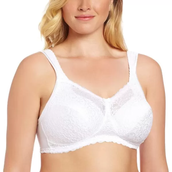 Playtex Womens 18 Hour Airform Comfort Lace Wirefree Full Coverage Bra US4088White