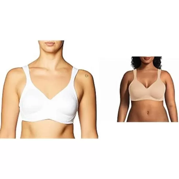 Playtex Womens 18Hour Seamless Smoothing Full Coverage Bra 40492 WhiteNude