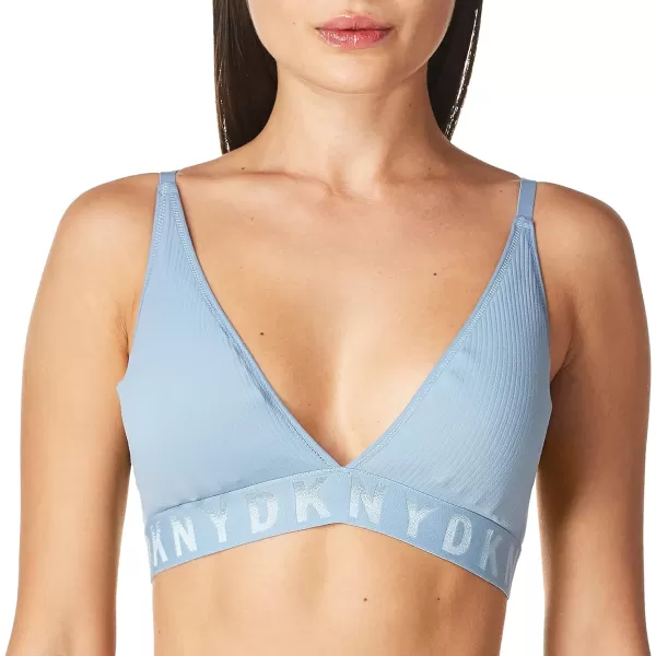 DKNY Seamless Litewear Rib Bralette BraPoplin White