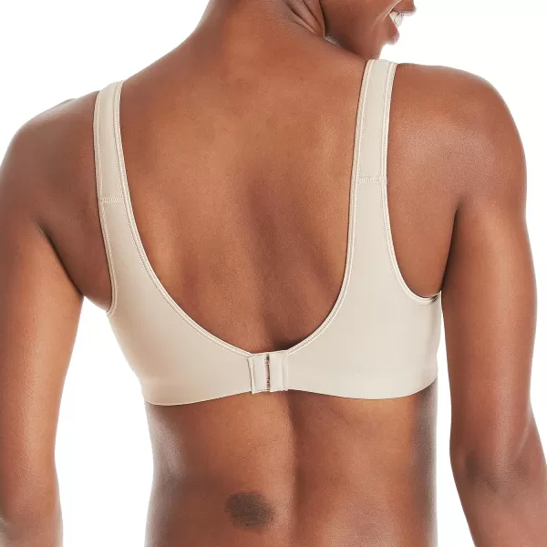 Hanes Womens Wireless Bra with Cooling Seamless Smooth Comfort Wirefree TShirt BraNude